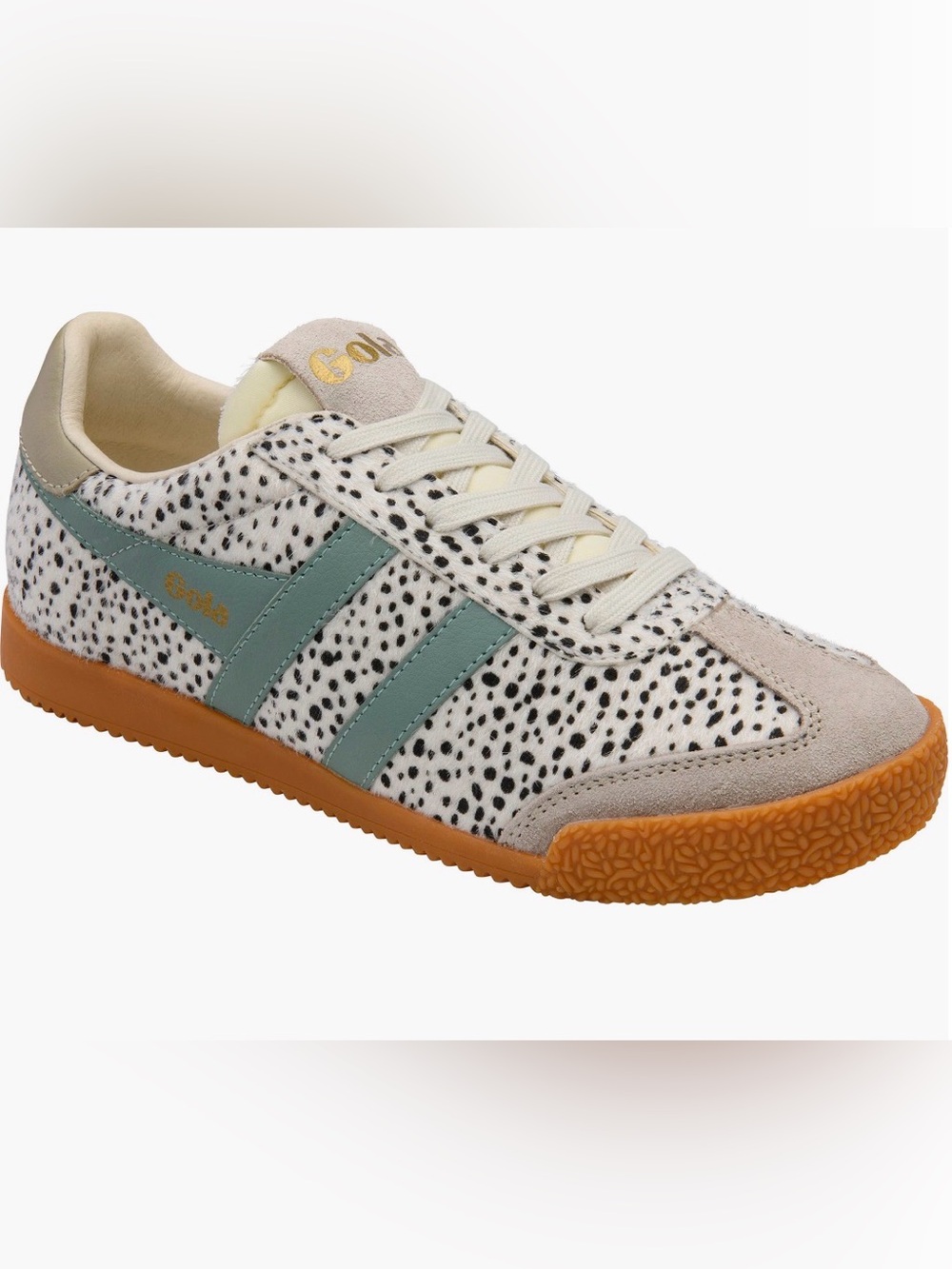Gola Elan Cheetah Print Sneakers Gray Green Size 8.5
